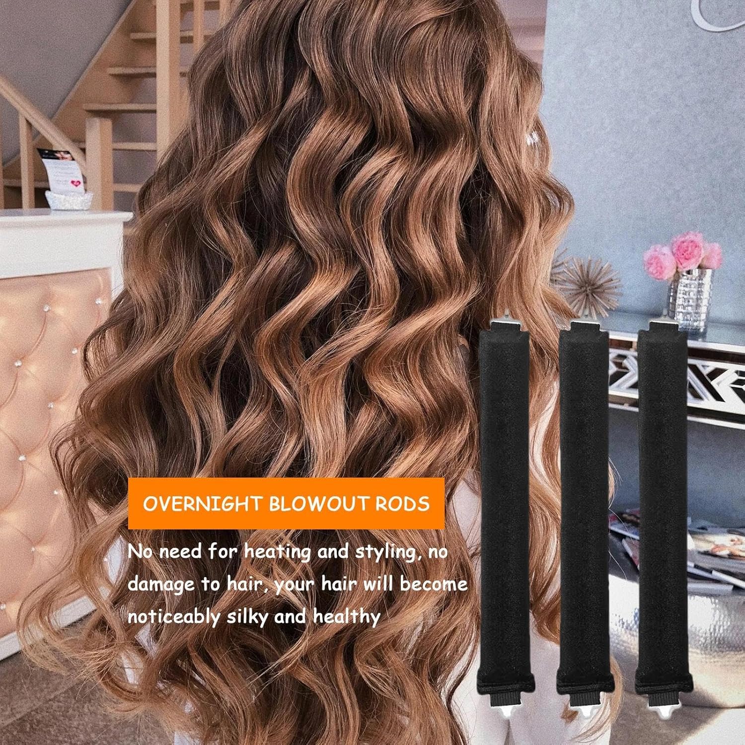 Velvet Heatless Curling Rods with Hook P39166