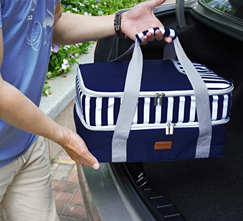 Blue Double Insulated Casserole Carrier Bag I965271