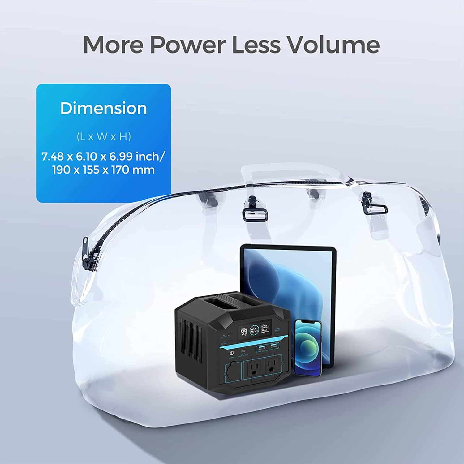 222Wh Portable Lithium Power Station with AC Outlets P561