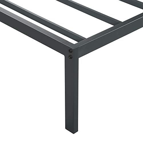 18 Inch Tall Heavy Duty Steel Slat Bed Frame Full Black A665233