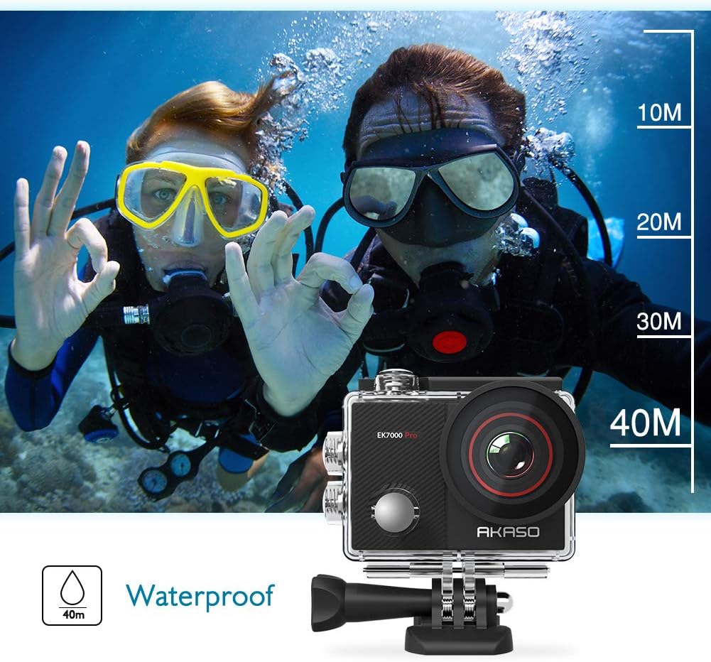 4K30FPS 20MP WiFi Action Camera Waterproof Diving Light C899375