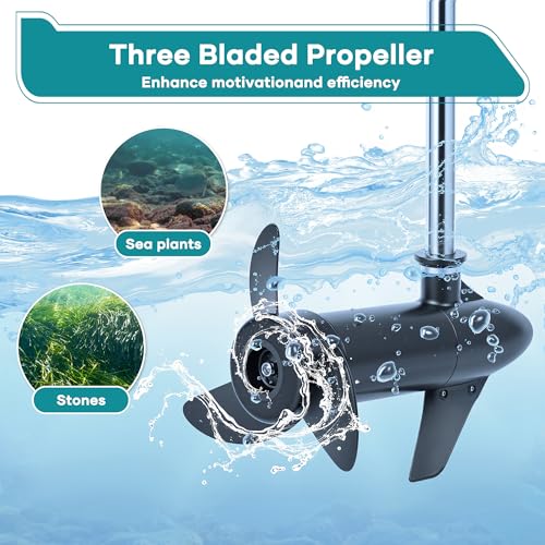 55lb Thrust 8 Speed Electric Outboard Motor with 30'' Shaft C9682