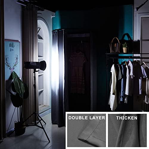 Portable Changing Room Divider with Shading Curtain - Black Frame O6837