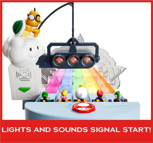 8-Foot Track Set with Lights & Sounds & 2 1:64 Scale Vehicles U34500
