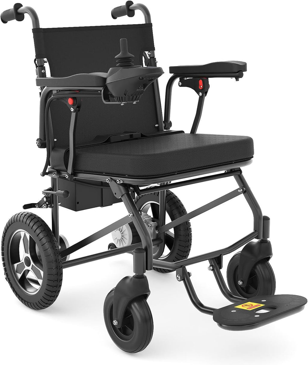 Black Lightweight Foldable Electric Wheelchair D876