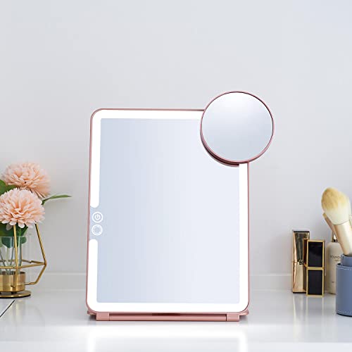 Foldable Double Sided Tabletop Mirror 10 X and 1X Y486208