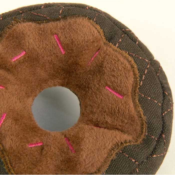 Donut Squeaky Plush Dog Toy J192425