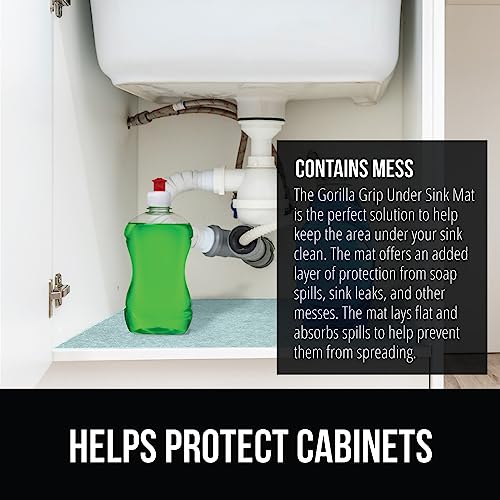 Gray 28 x 22 in Waterproof Silicone Under Sink Mat Z81405