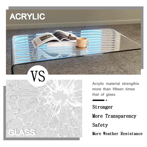 Acrylic Clear Rectangle Coffee Table W76945