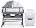 Grey 3 in 1 Baby Bassinet with Mesh Wall V922810