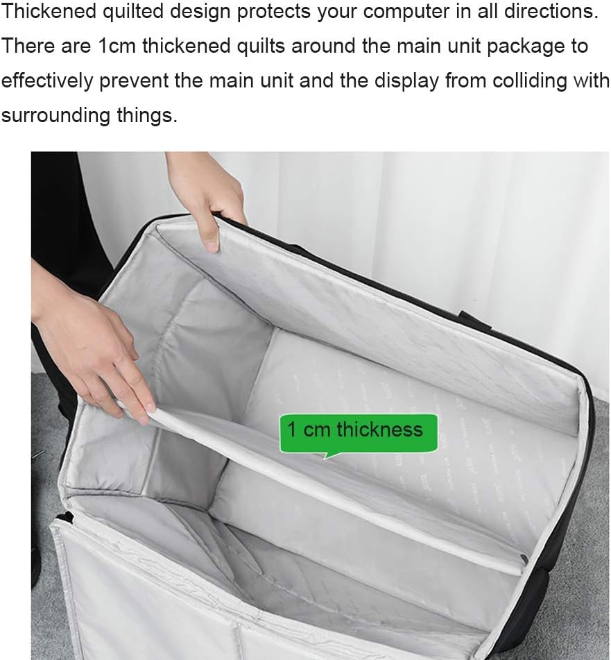 Desktop PC Computer Travel Storage Carrying Case Bag with Wheels (27 Inch) N3979