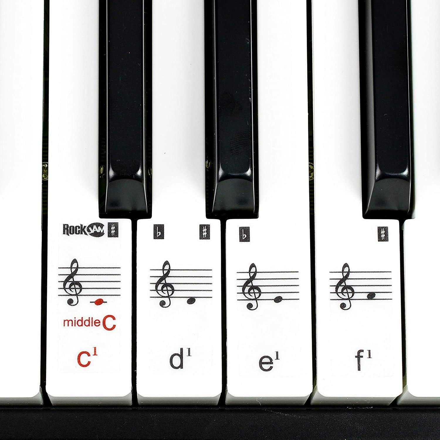 61 Key Keyboard Piano Stand with Pitch Bend Kit, Piano Bench, Headphones, Keynote Stickers X936893