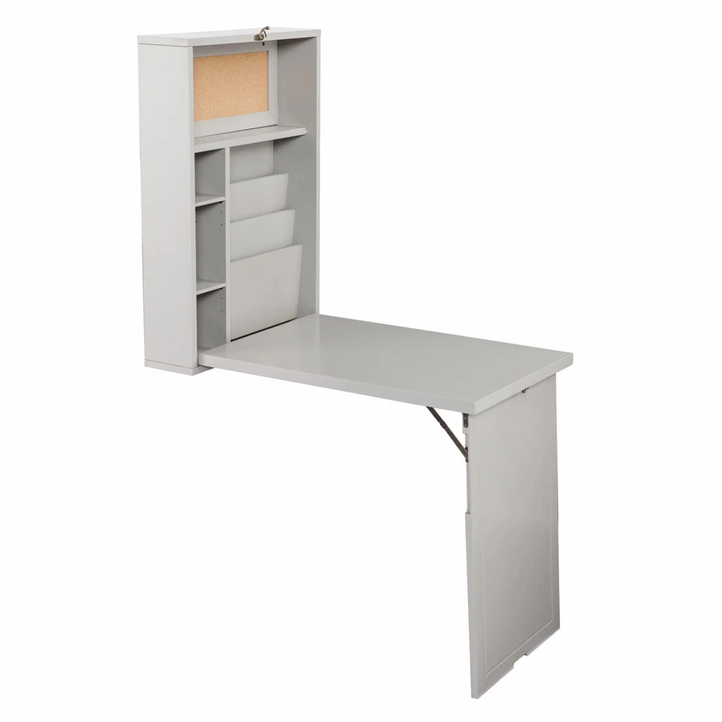 Gray Fold Out Wall Mount Desk E3938