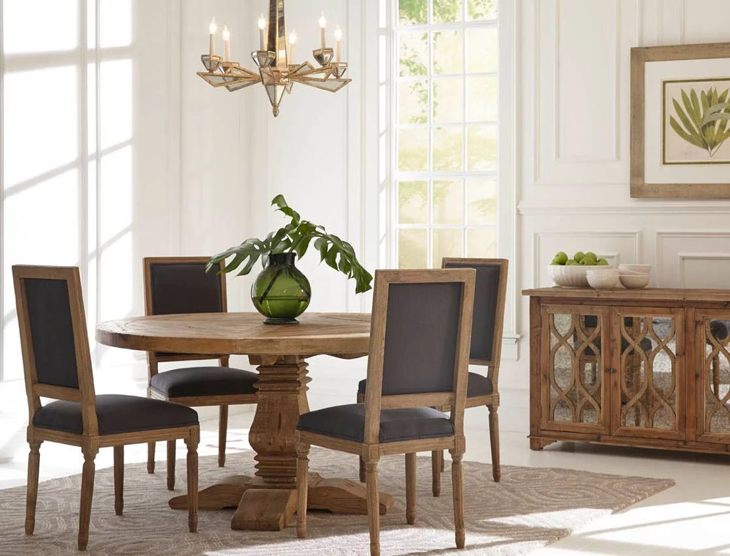 Round Reclaimed Elm Dining Table Z702