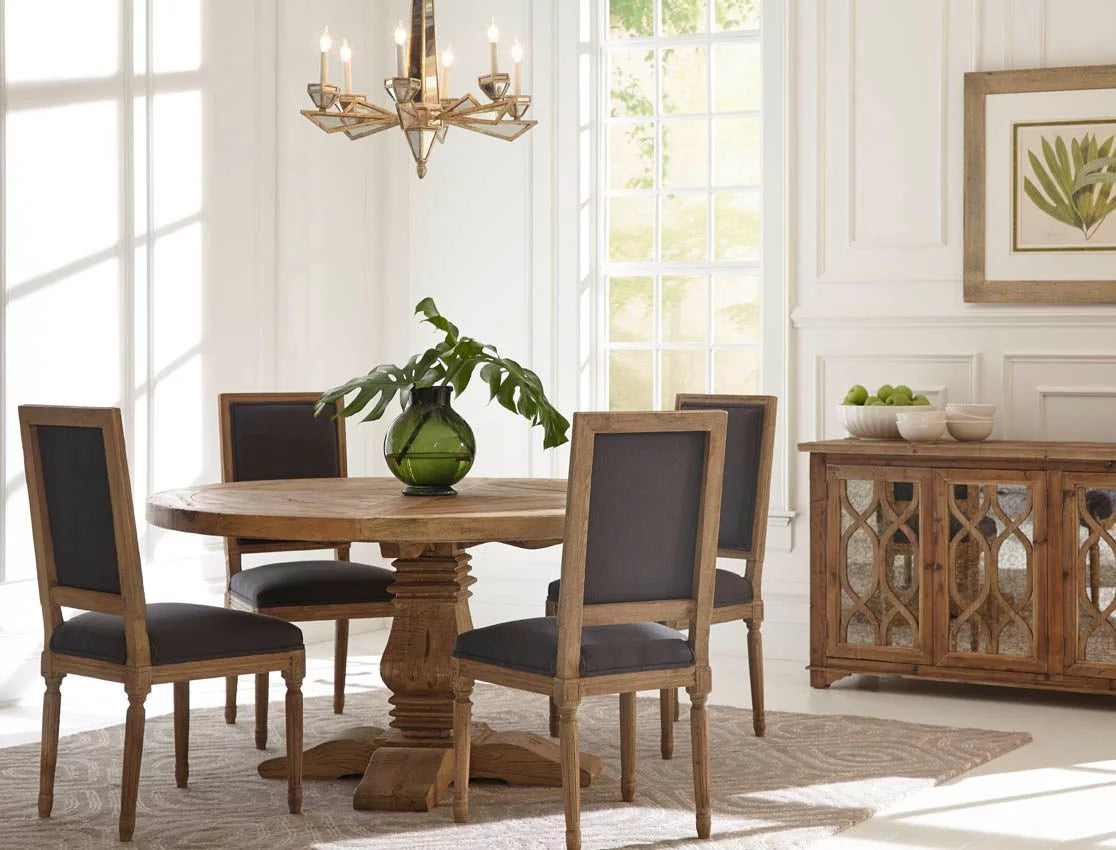Round Reclaimed Elm Dining Table Z702