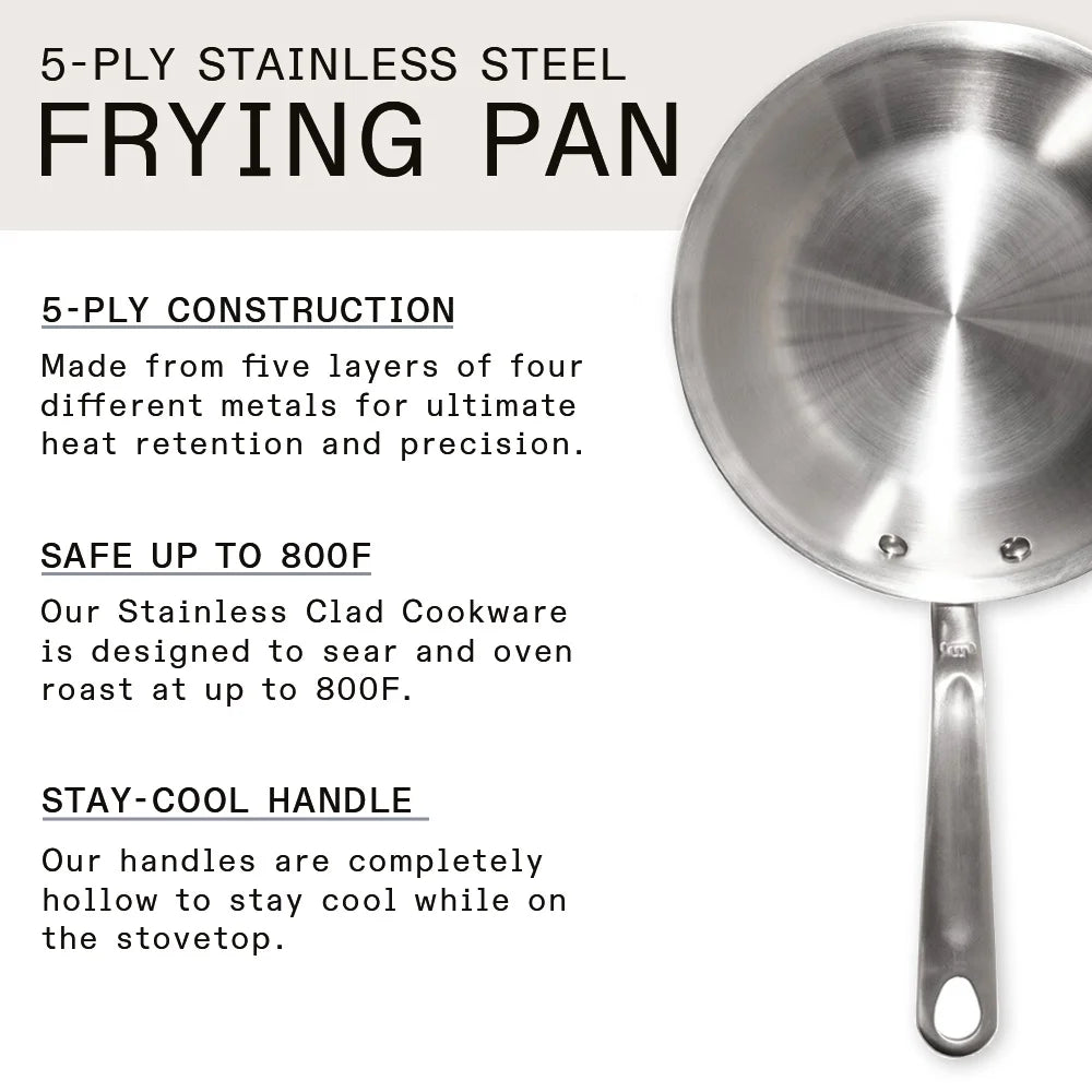 8-inch Stainless Steel Frying Pan R872