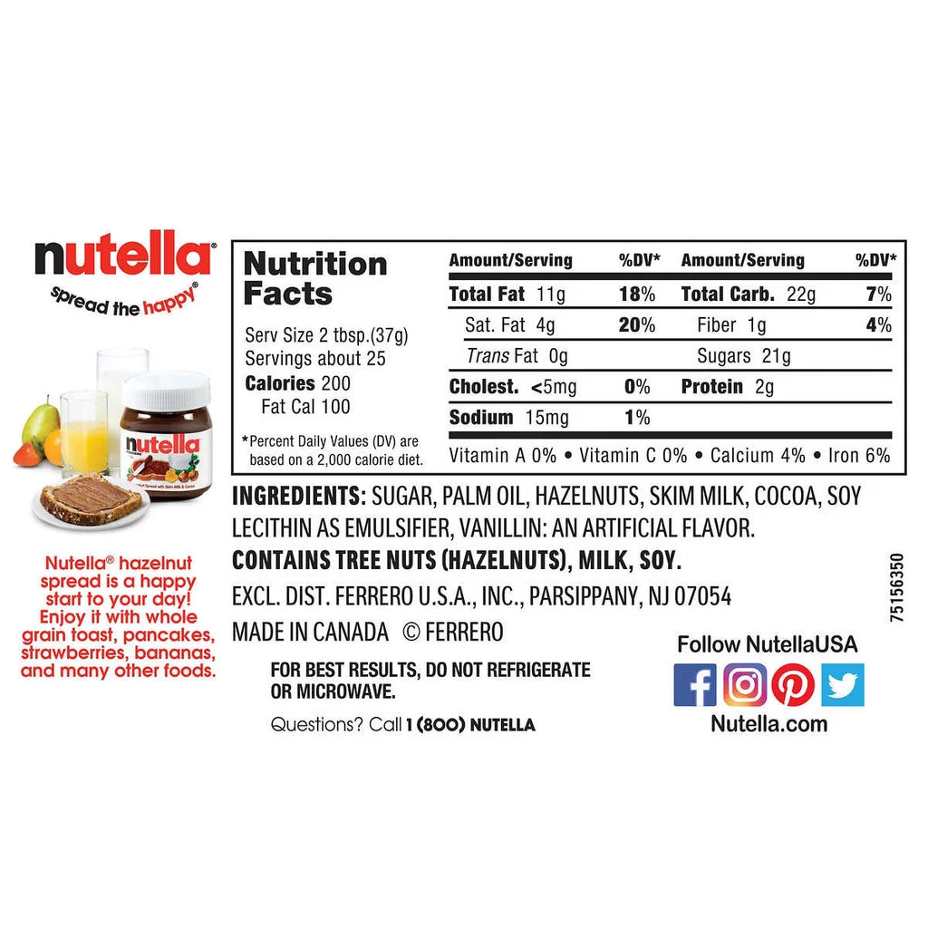 33.5 oz Hazelnut Spread, 2 Pack I2052