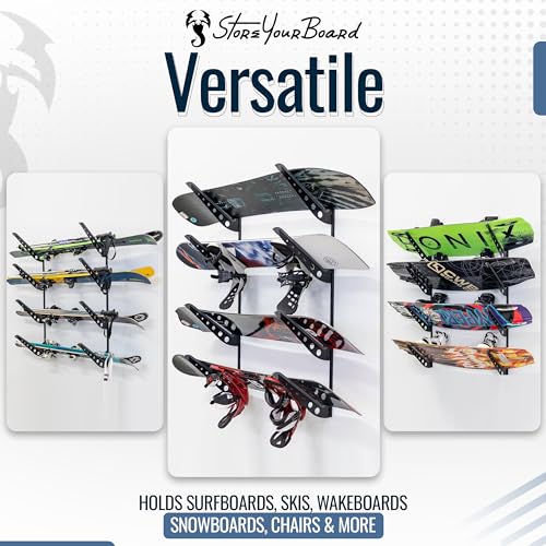 Adjustable Surfboard Storage Rack, 4 Board Wall Mount T43409