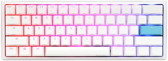 Pure White RGB LED 60% Double Shot PBT Mechanical Keyboard K1889