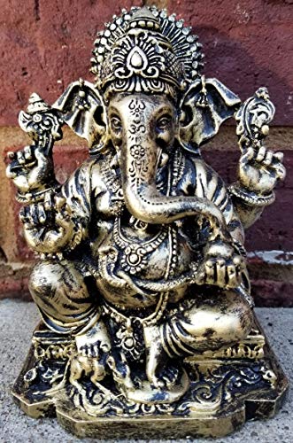 6.25" Multicolor Antique Finish Ganesh Statue P42833