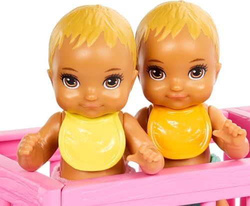 Skipper Doll & Nursery Playset with Accessories, Includes Twin Baby Dolls, 1 Crib, 1 Swing, 1 See-Saw T552