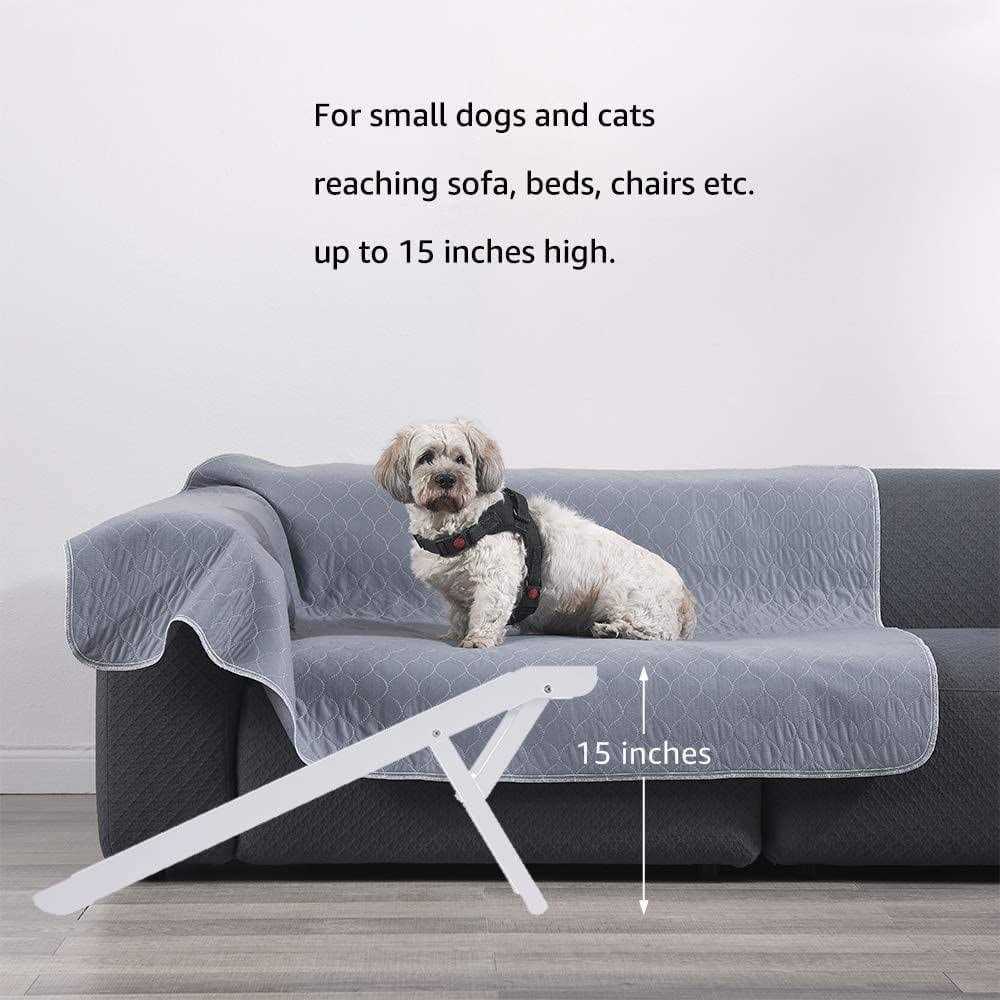 Foldable Wooden Pet Ramp Adjustable Height W5455