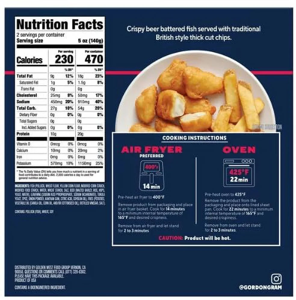 9.5oz Frozen Fish and Chips Pack of 10 P7957