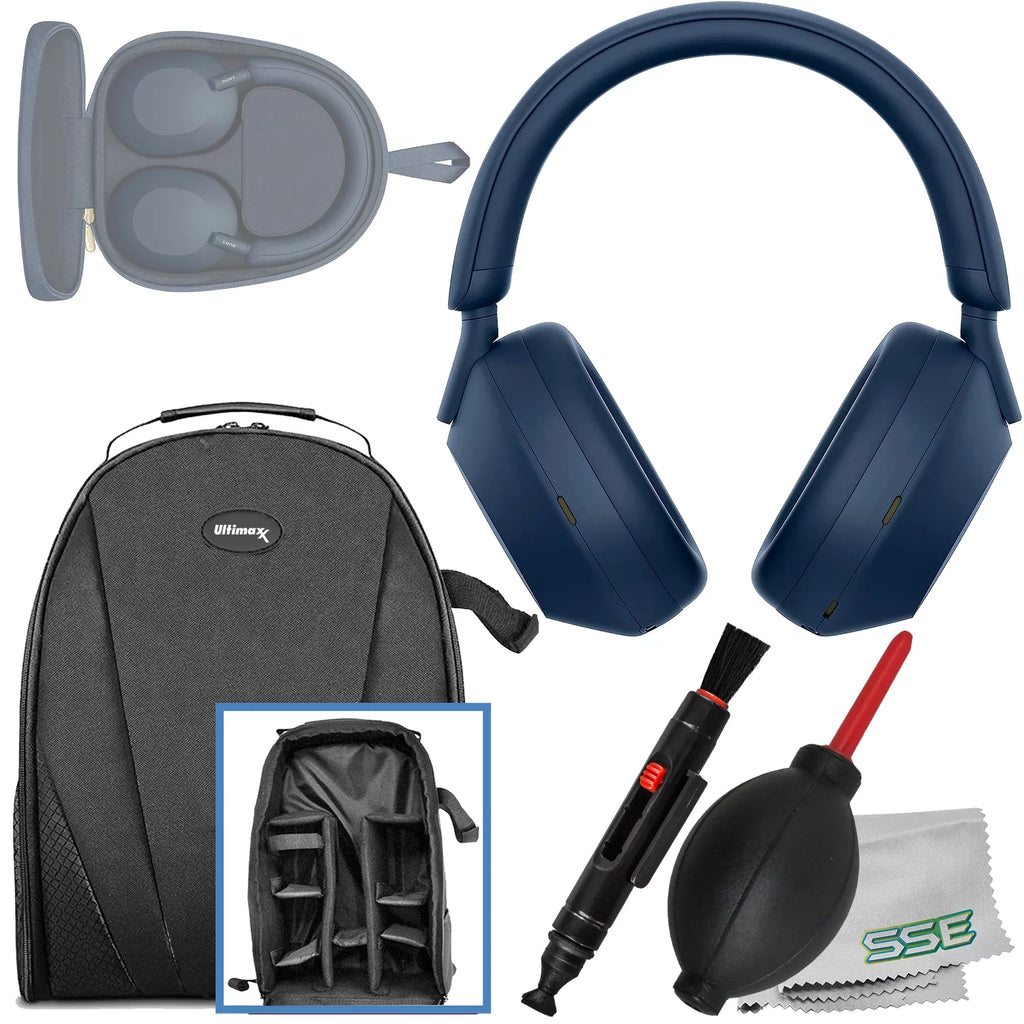 Blue Noise-Canceling Wireless Over-Ear Headphones Bundle L7081
