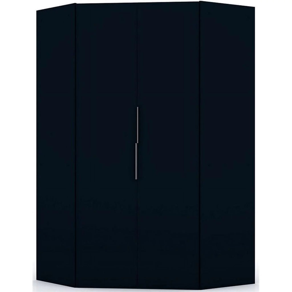 Midnight Blue Wood Corner Wardrobe Closet H794685