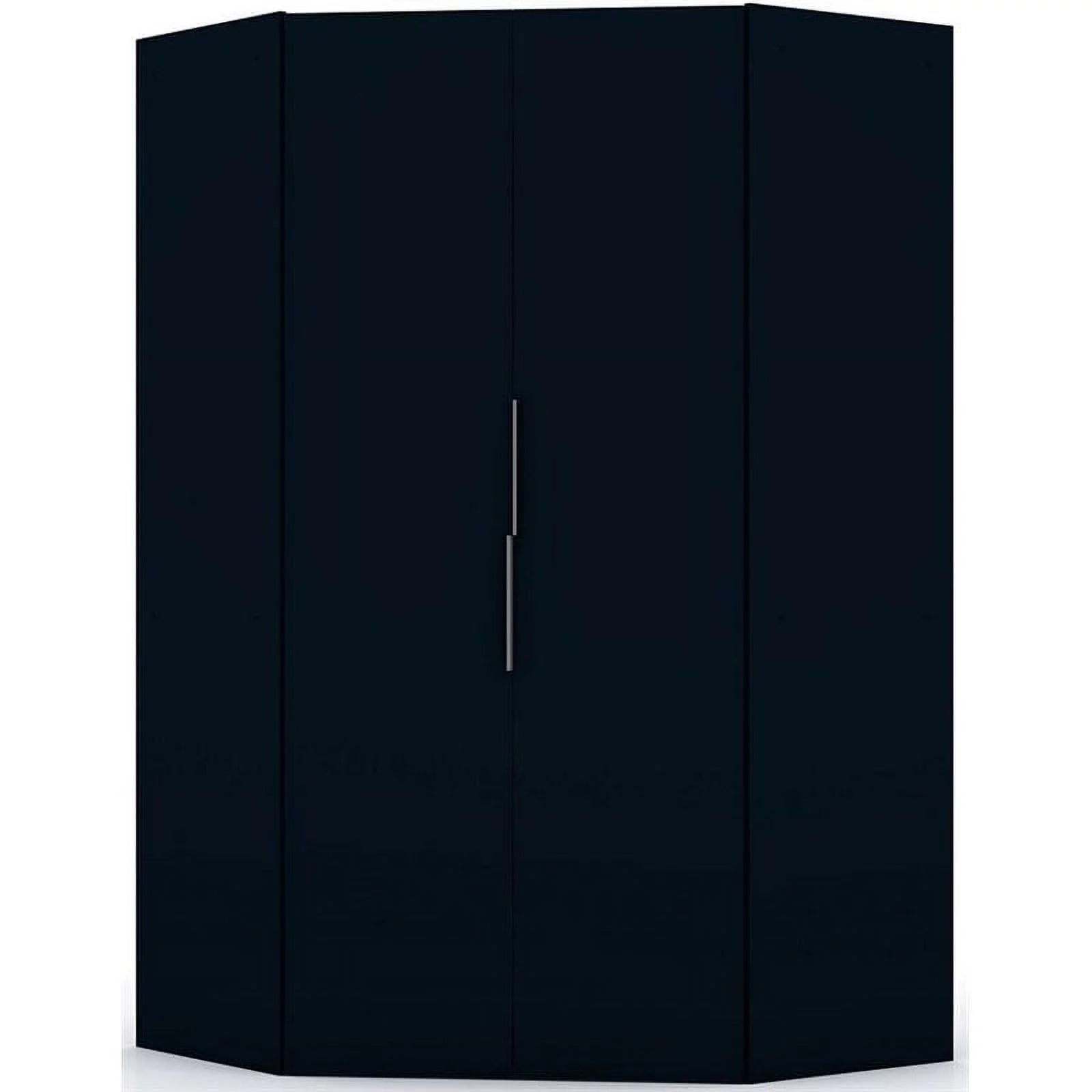 Midnight Blue Wood Corner Wardrobe Closet H794685