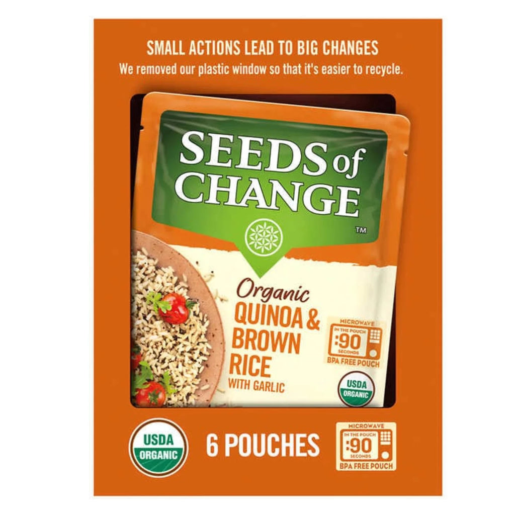 Organic Quinoa & Brown Rice with Garlic Mix, 8.5oz x 6 Packs H29647