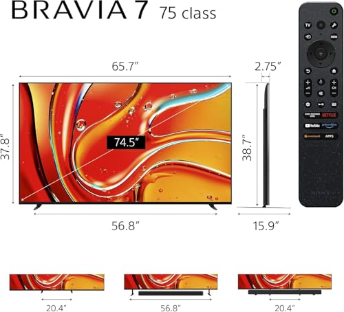 65-Inch 4K HDR Mini LED QLED Smart Google TV C7612
