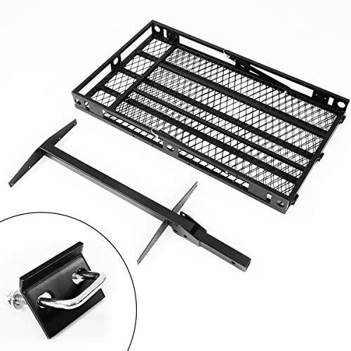 Heavy Duty Folding Hitch Cargo Carrier with Ramp, 500LBS Weight Capacity W63047