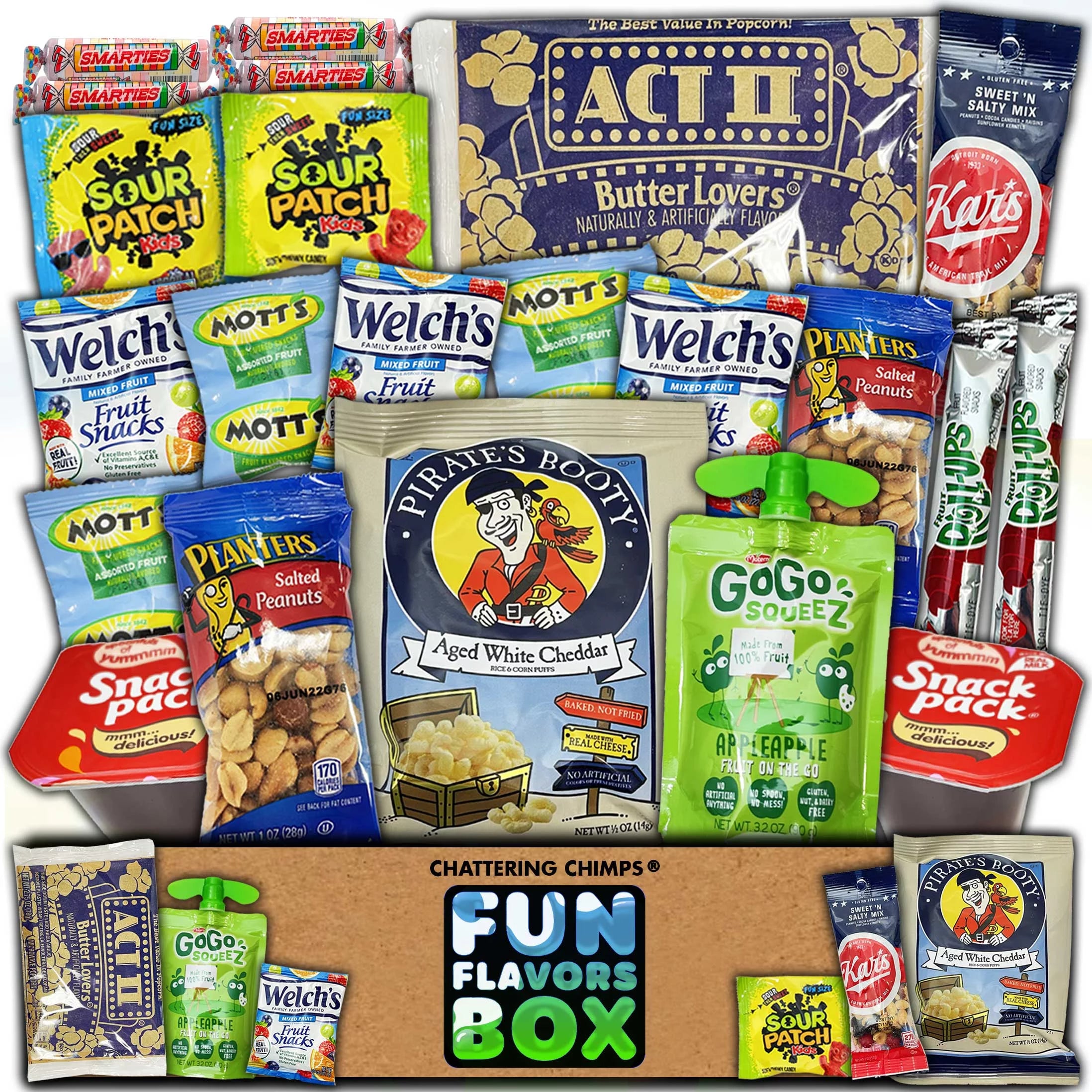 20 Snacks Variety Assortment of Chips, Fruit Snacks, Applesauce, Popcorn G72586