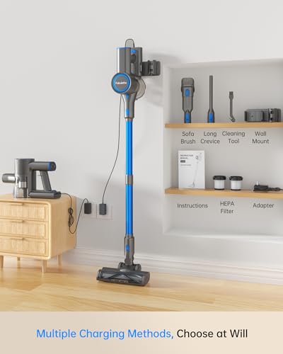 400W Lightweight Cordless Stick Vacuum with Detachable Battery (Blue) L53215