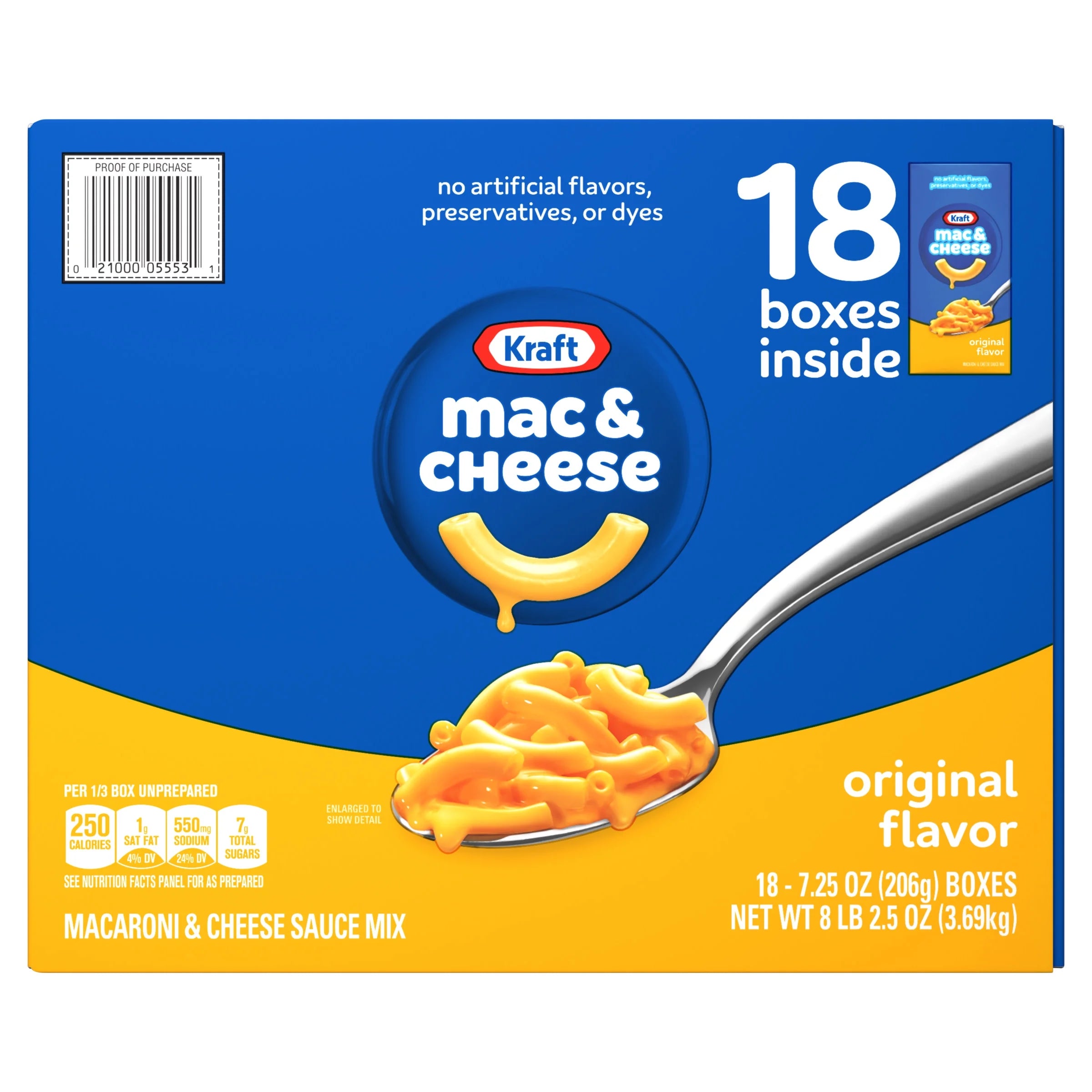 18 ct Pack 7.25 oz Macaroni and Cheese Dinner N6671