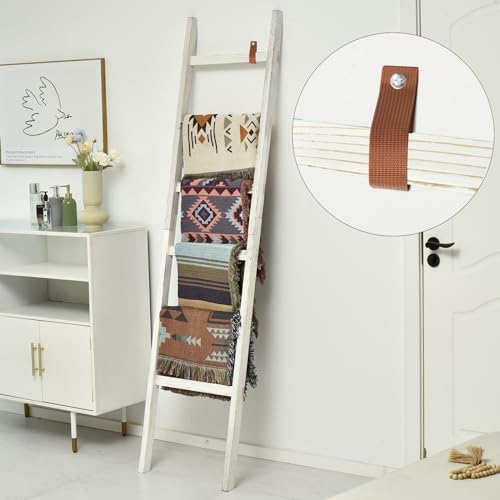 Black 6.4ft Wooden Blanket Ladder O957