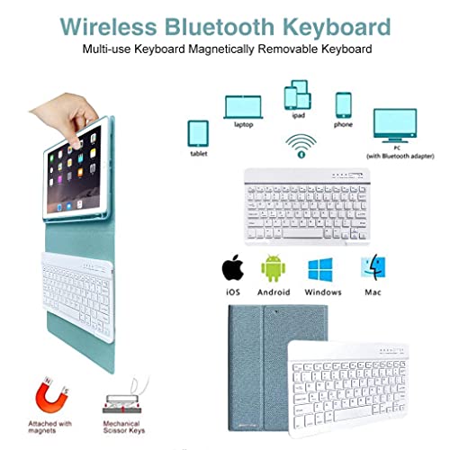 Keyboard Case for iPad 9.7" with Detachable Keyboard and Pencil Holder H267