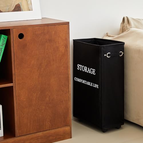 Beige 50L Collapsible Rolling Laundry Hamper B728160