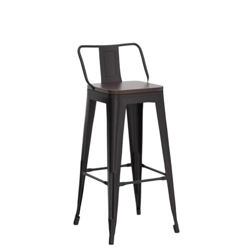 Distressed White 30 Inch Metal Bar Stools Set of 4 J915505