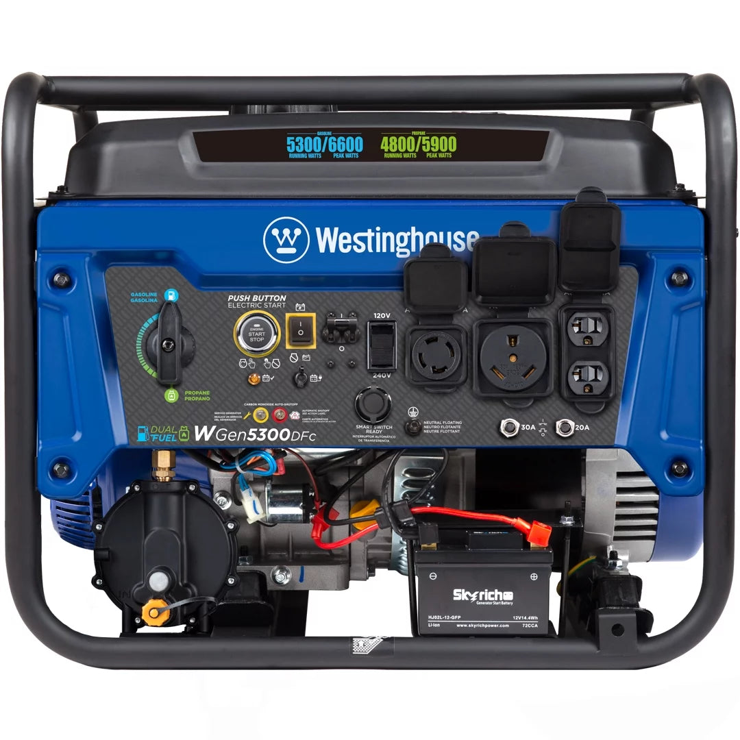6600 Peak Watt Dual Fuel Portable Generator A64194