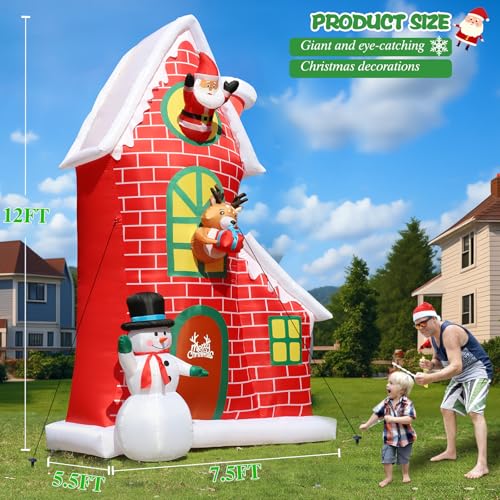 8 FT Blow Up Santa Claus with Gifts Bag Outdoor Decorations H466