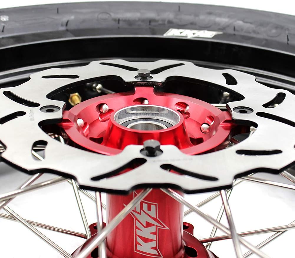Red Hub Supermoto Wheels with CST Tires U40826