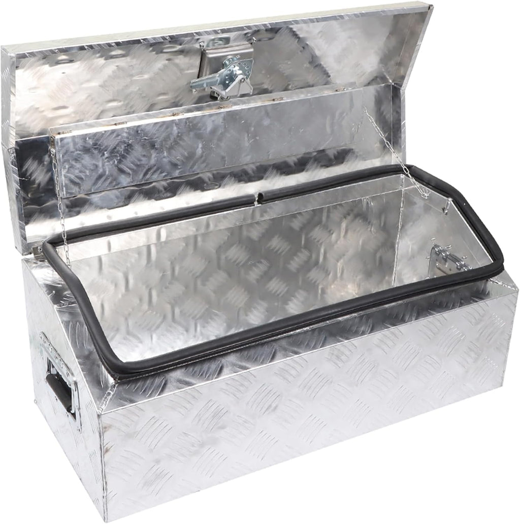 Silver Aluminum Pickup Truck Bed Tool Box J803802