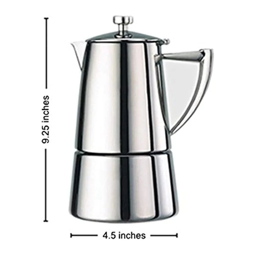 10-Cup Stainless Steel Stovetop Moka Espresso Maker L55371
