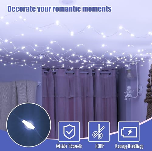 19.6ft x 9.8ft Warm White Curtain String Light A726