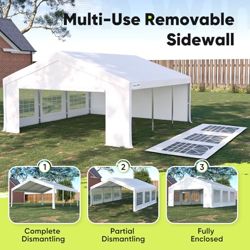 20x20 Heavy Duty Outdoor Canopy Tent with Storage Bags B885379