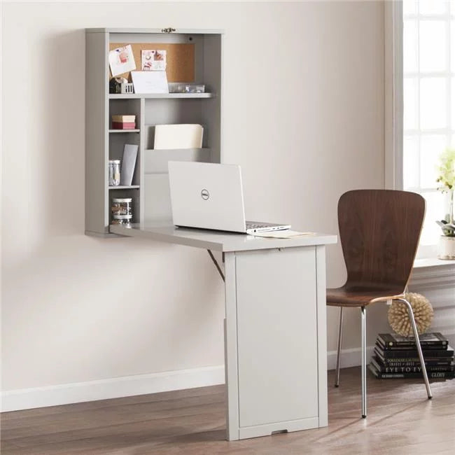 Gray Fold Out Wall Mount Desk E3938