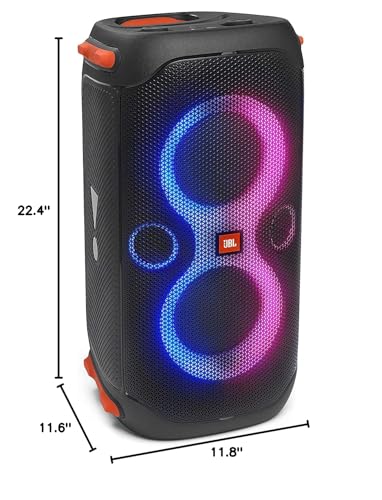 Black Portable Party Speaker with Built-in Lights F784