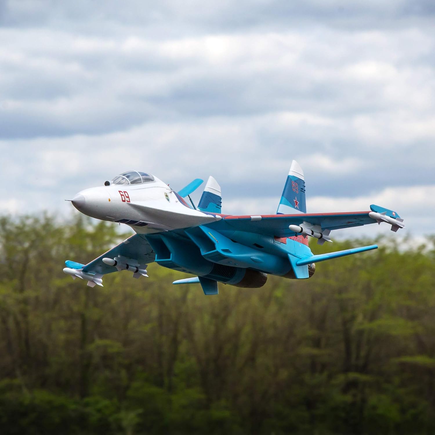 RC Airplane SU-30 Twin 70mm EDF BNF Basic 1100mm S843